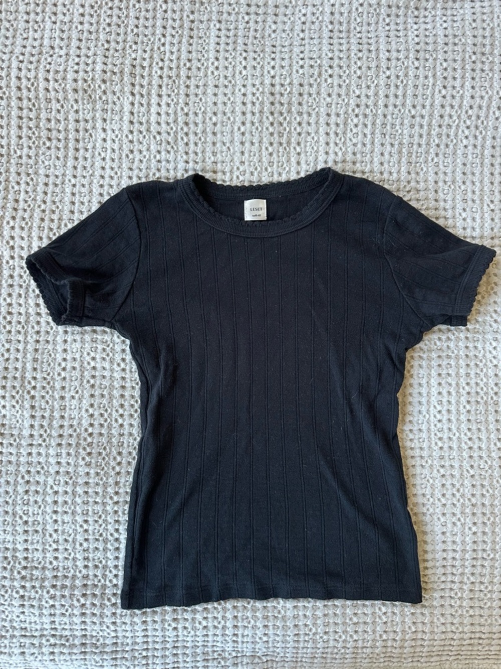 Leset Pointelle Slim Fit Tee